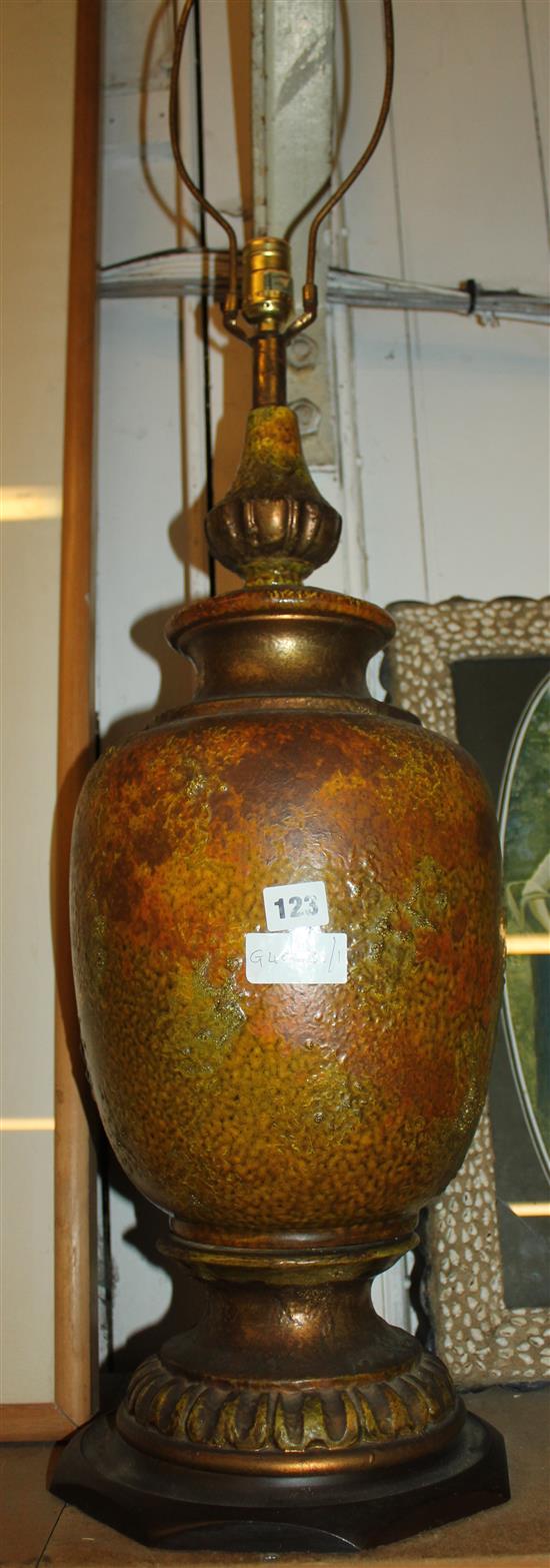 1950s pottery lamp